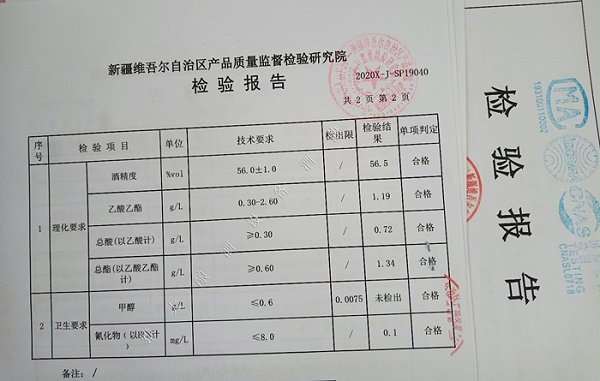 917白酒检测报告